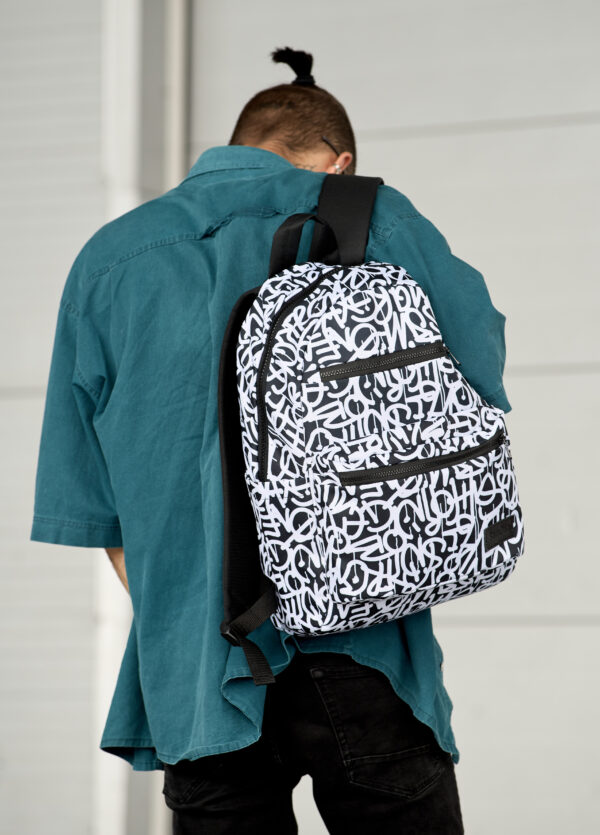 Мужской рюкзак Sambag Zard LKT принт белый с черным