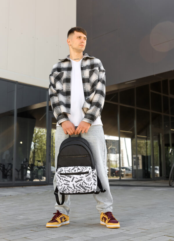 Рюкзак чоловічий Sambag Zard SM чорний з білим