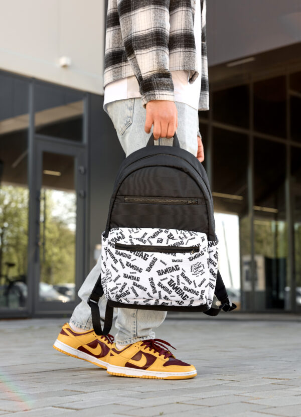 Рюкзак чоловічий Sambag Zard SM чорний з білим