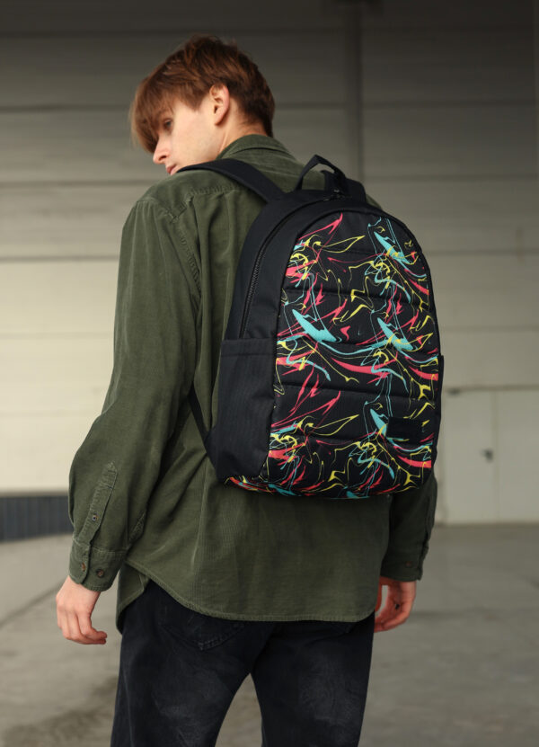 Мужской рюкзак Sambag Zard LRT черный с принтом