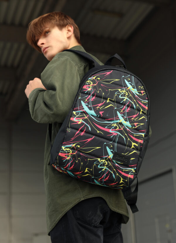 Мужской рюкзак Sambag Zard LRT черный с принтом