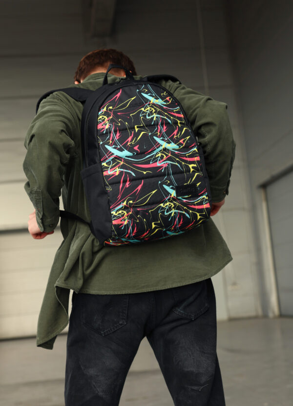 Мужской рюкзак Sambag Zard LRT черный с принтом