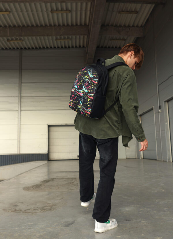 Мужской рюкзак Sambag Zard LRT черный с принтом