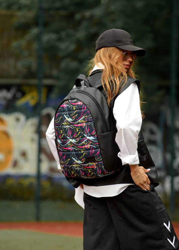 Женский рюкзак Zard LRT черный с принтом