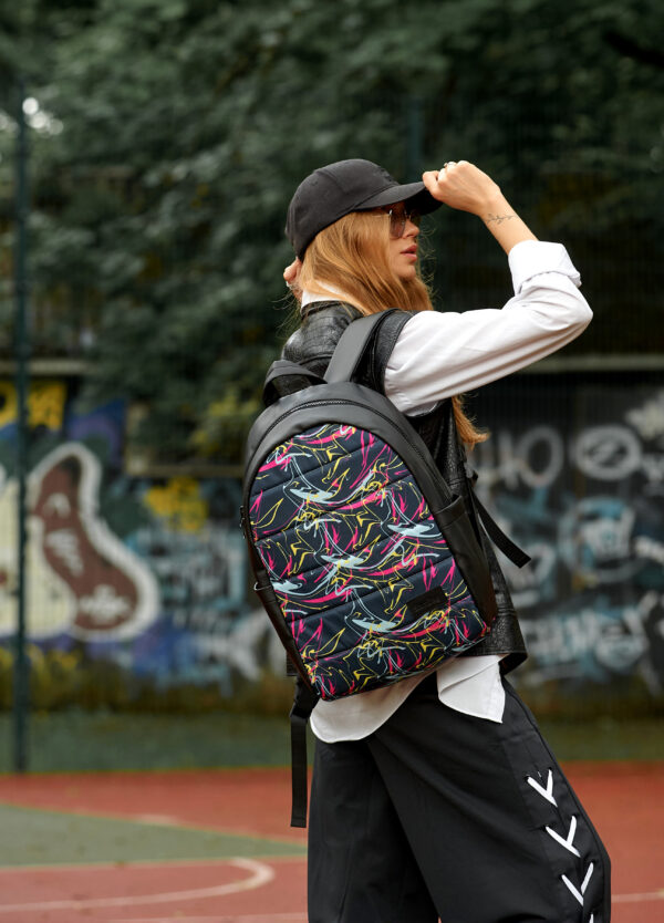 Женский рюкзак Zard LRT черный с принтом