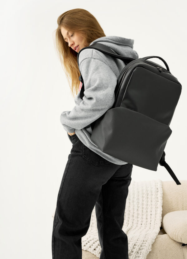 Женский рюкзак Sambag Zard Dart черный с перфорацией