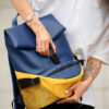 Женский рюкзак Sambag ReneDouble голубой с желтым