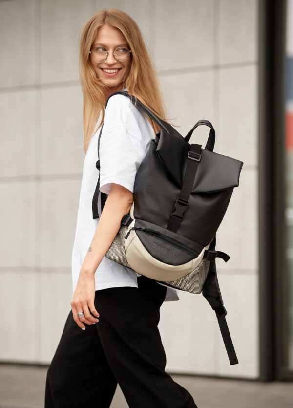 Женский рюкзак Sambag ReneDouble черный с серым