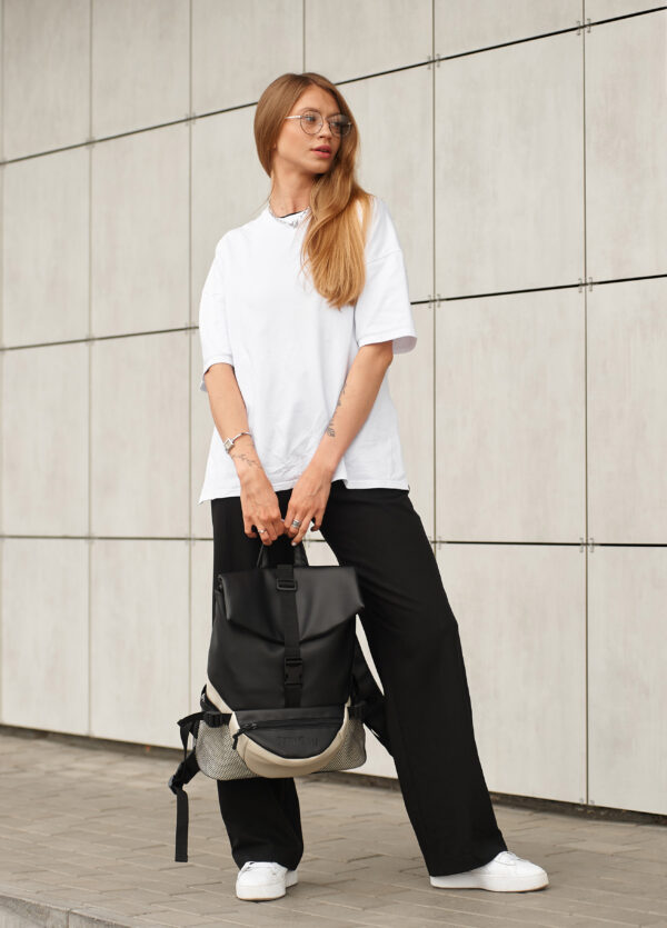 Женский рюкзак Sambag ReneDouble черный с серым