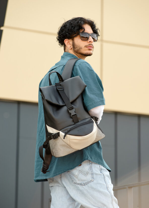 Рюкзак чоловічий Sambag ReneDouble чорний із сірим