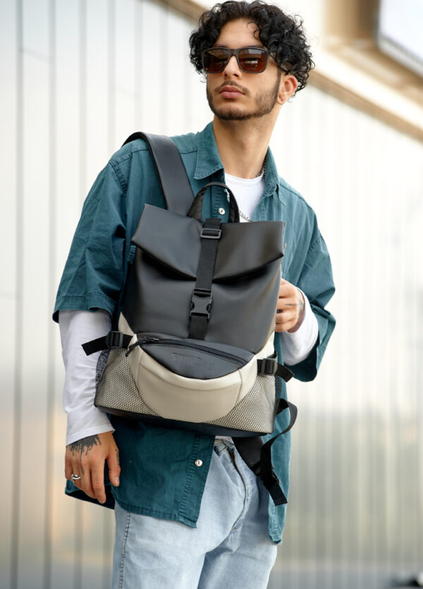 Рюкзак чоловічий Sambag ReneDouble чорний із сірим