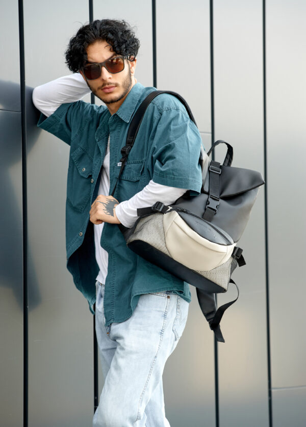 Рюкзак чоловічий Sambag ReneDouble чорний із сірим