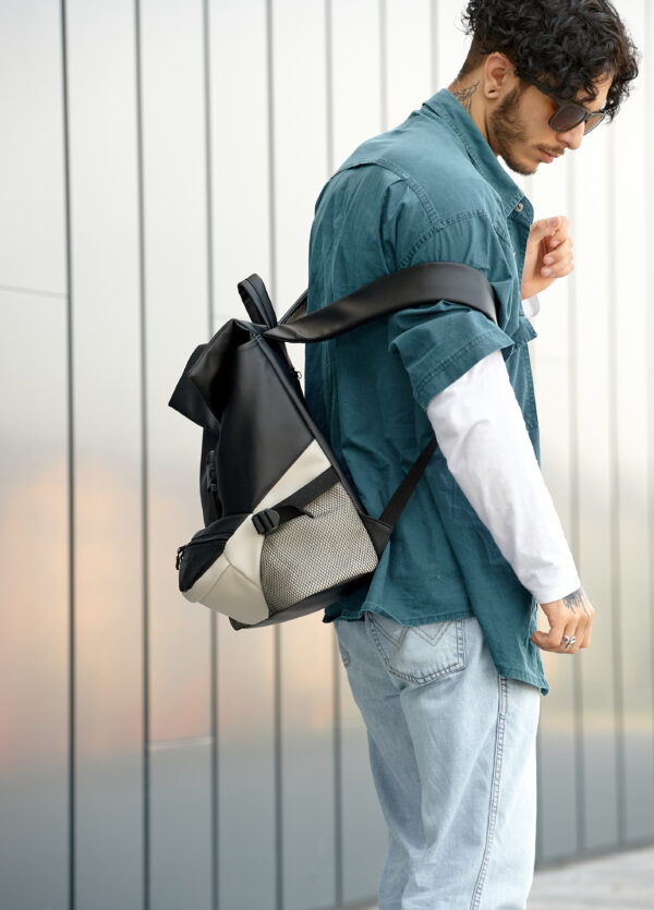 Рюкзак чоловічий Sambag ReneDouble чорний із сірим