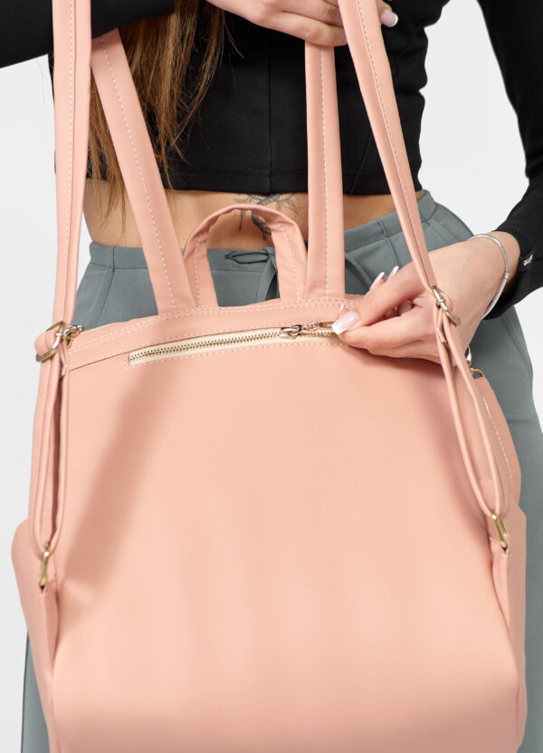 Женский рюкзак-сумка Sambag Trinity пудровая