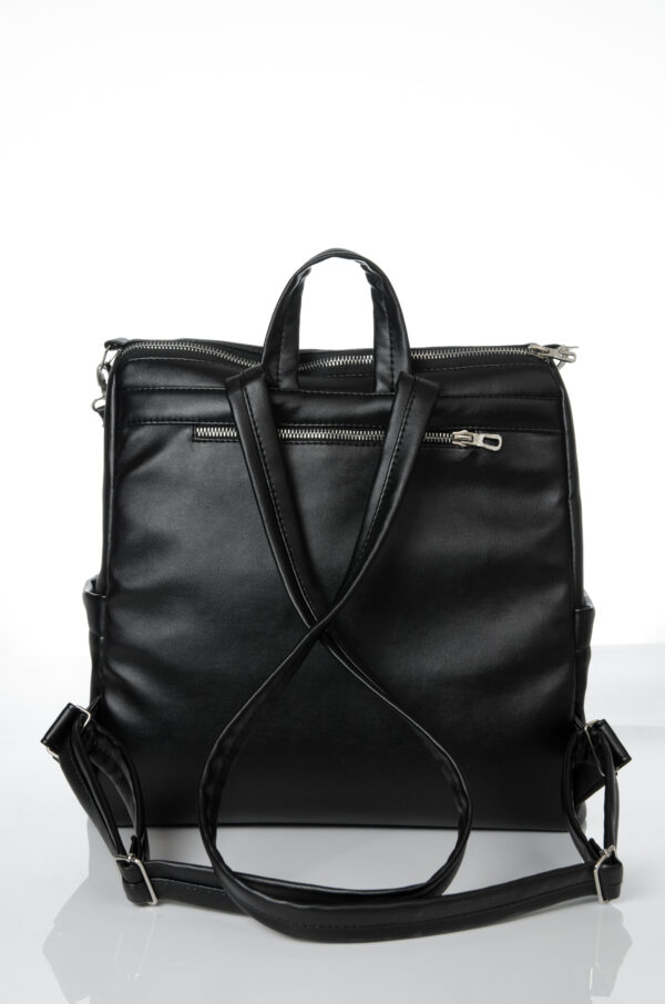 Рюкзак-сумка женская Sambag Trinity строченая черная