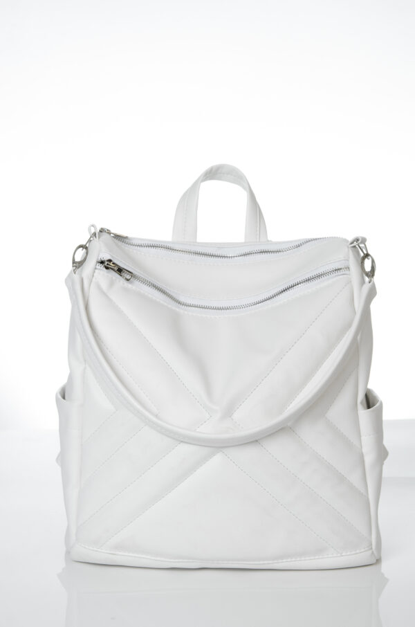 Рюкзак-сумка женская Sambag Trinity строченая белая