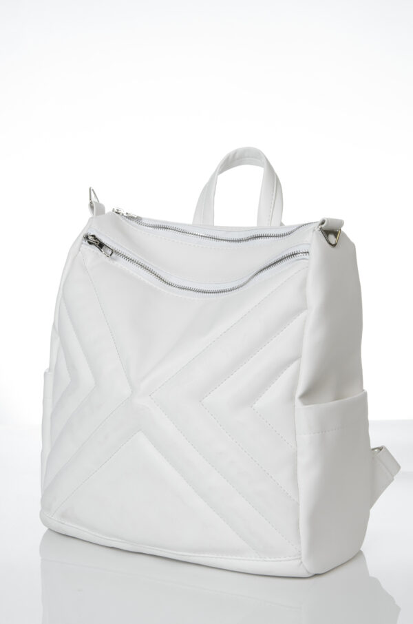 Рюкзак-сумка женская Sambag Trinity строченая белая
