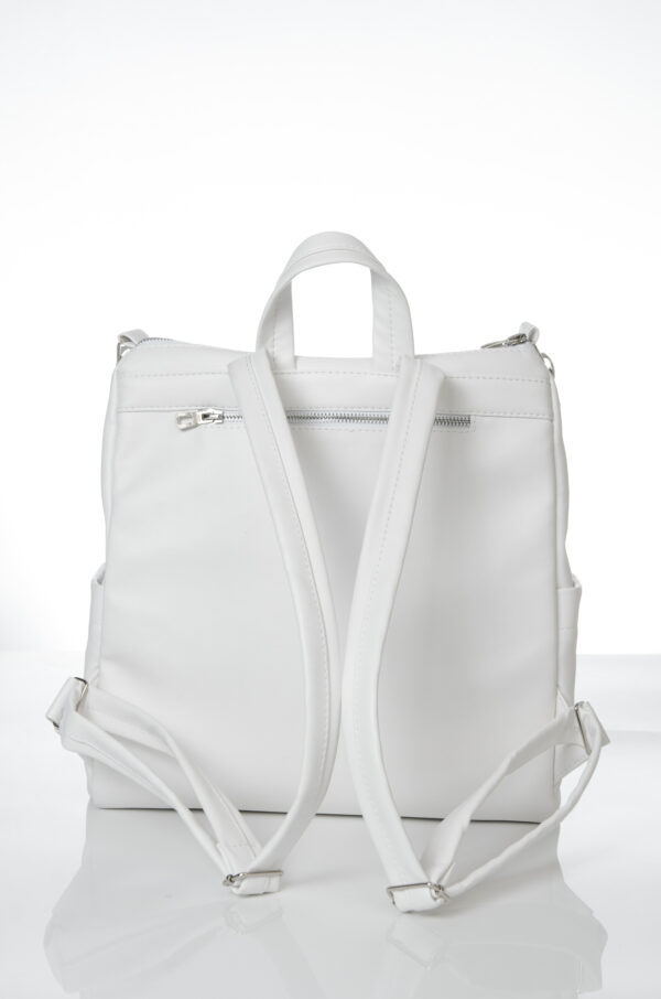 Рюкзак-сумка женская Sambag Trinity строченая белая