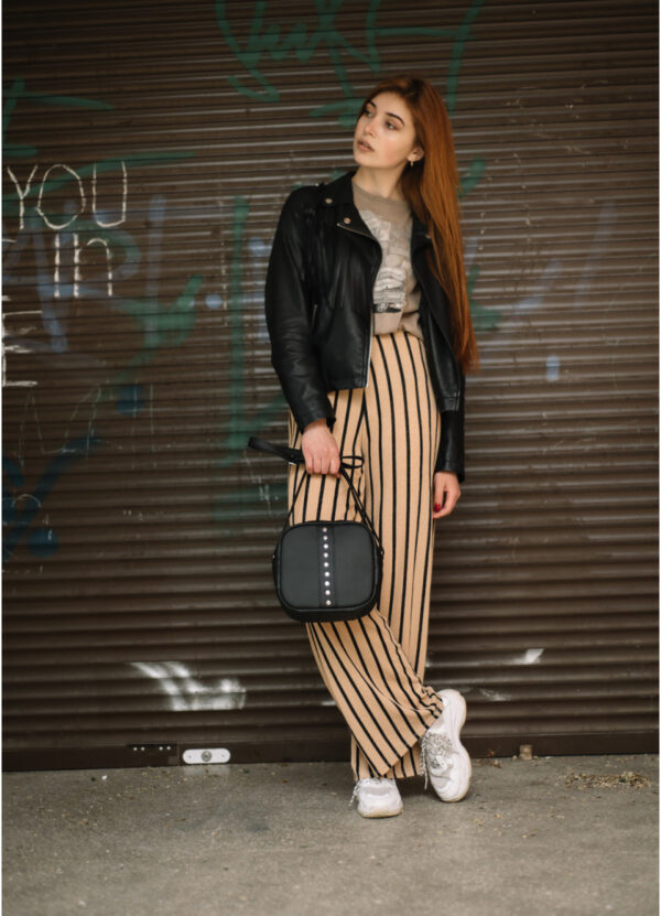 Сумка кросс-боди женская квадратная Sambag Bale черная