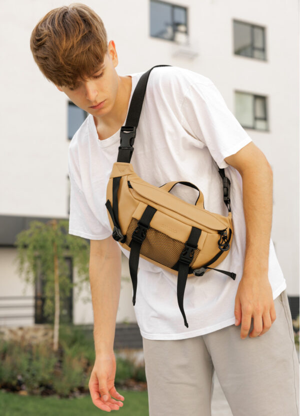 Сумка-бананка мужская Sambag Dynamicdart бежевая