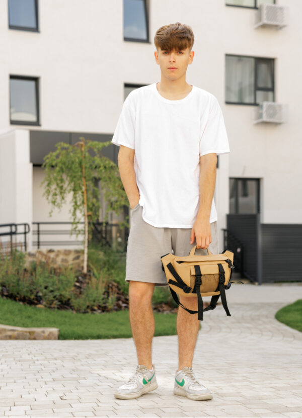 Сумка-бананка мужская Sambag Dynamicdart бежевая