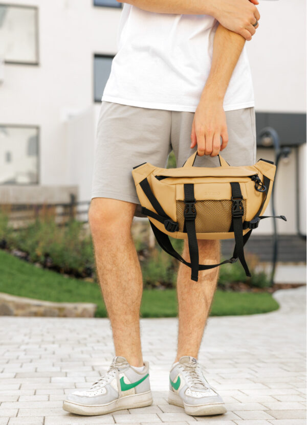 Сумка-бананка мужская Sambag Dynamicdart бежевая