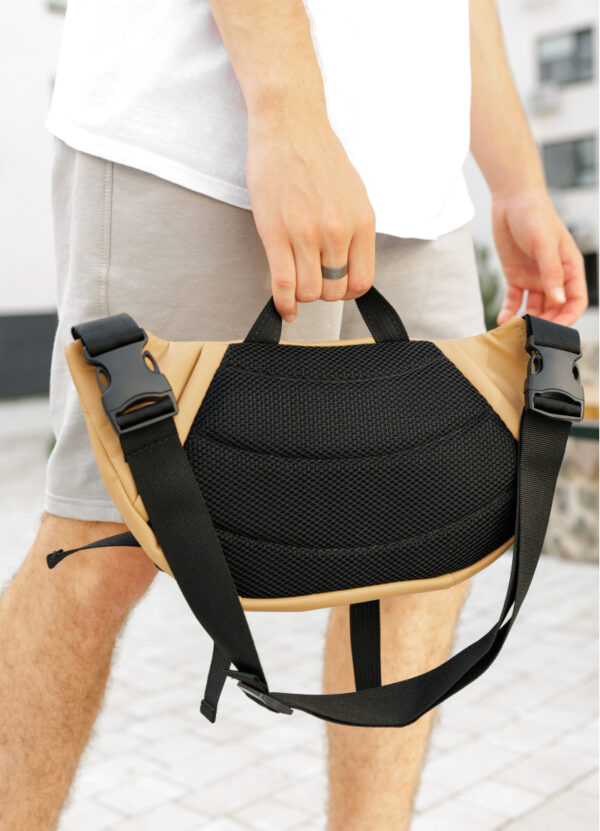 Сумка-бананка мужская Sambag Dynamicdart бежевая