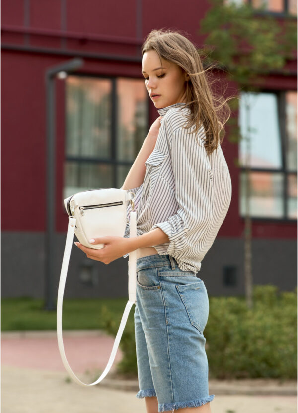 Сумка крос-боді жіноча Sambag Sofi біла