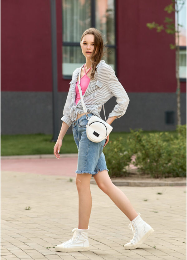 Сумка крос-боді жіноча Sambag Sofi біла