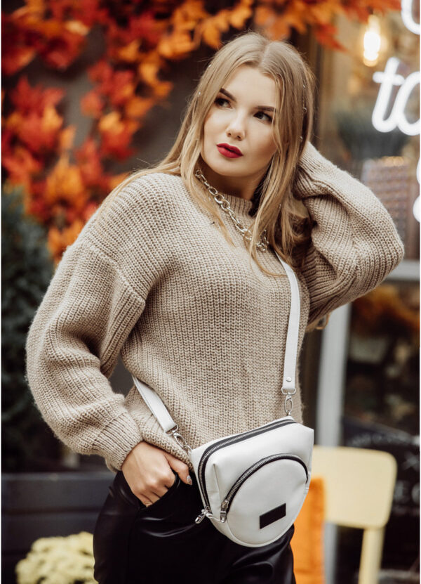 Сумка крос-боді жіноча Sambag Sofi біла