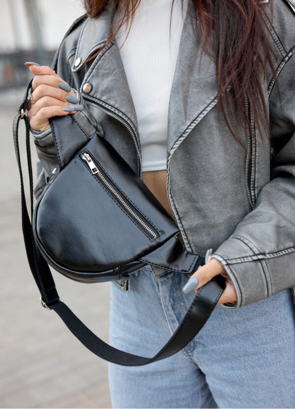 Сумка крос-боді жіноча Sambag Sofi крокодил чорна