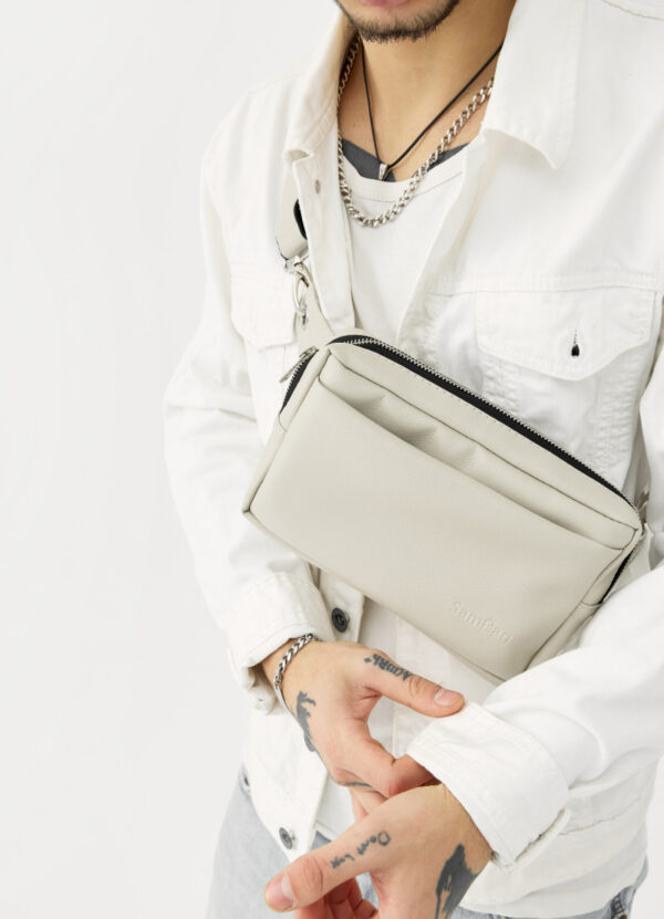 Бананка мужская прямоугольная Sambag Harvi серая