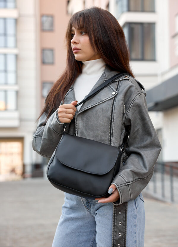 Сумка крос-боді жіноча Sambag Rose Bzn чорна