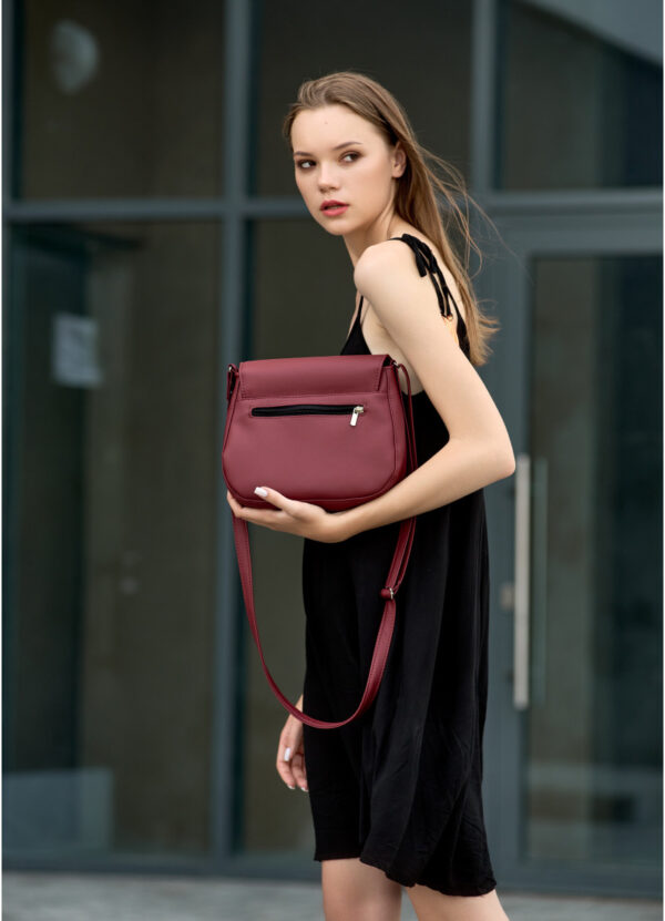 Сумка кросс-боди женская Sambag Rose Bzn бордовая