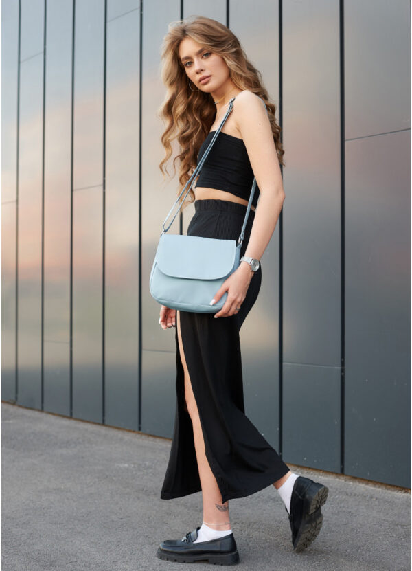 Сумка крос-боді жіноча Sambag Rose Bzn блакитна
