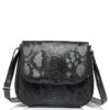Сумка кросс-боди женская Sambag Rose Bzn черная крокодил