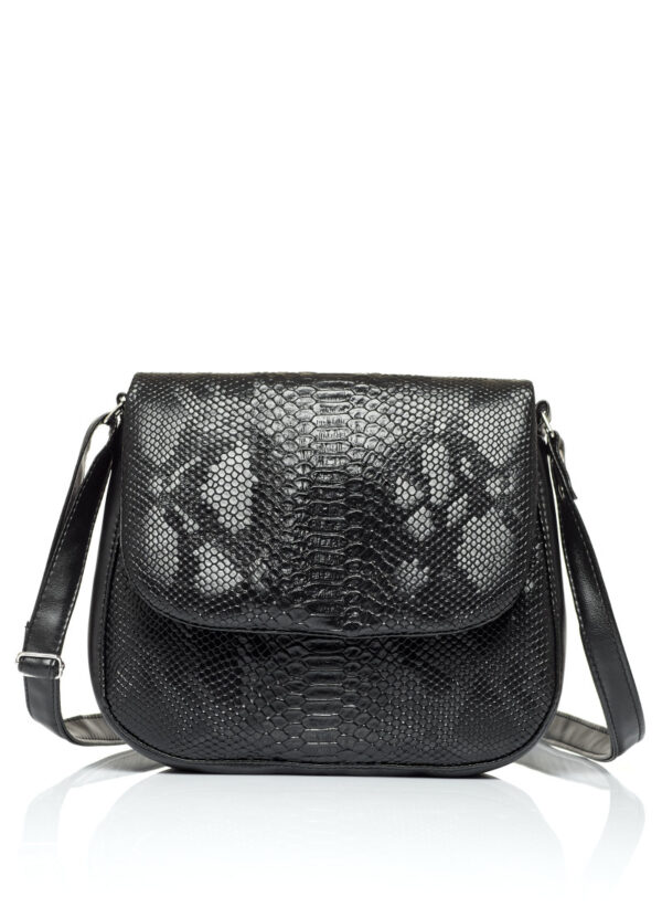 Сумка кросс-боди женская Sambag Rose Bzn черная крокодил