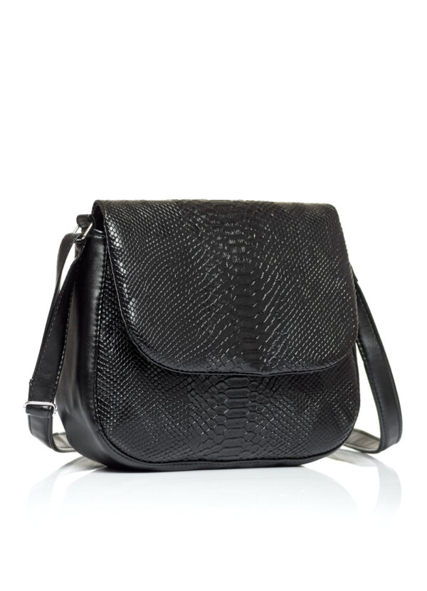 Сумка кросс-боди женская Sambag Rose Bzn черная крокодил