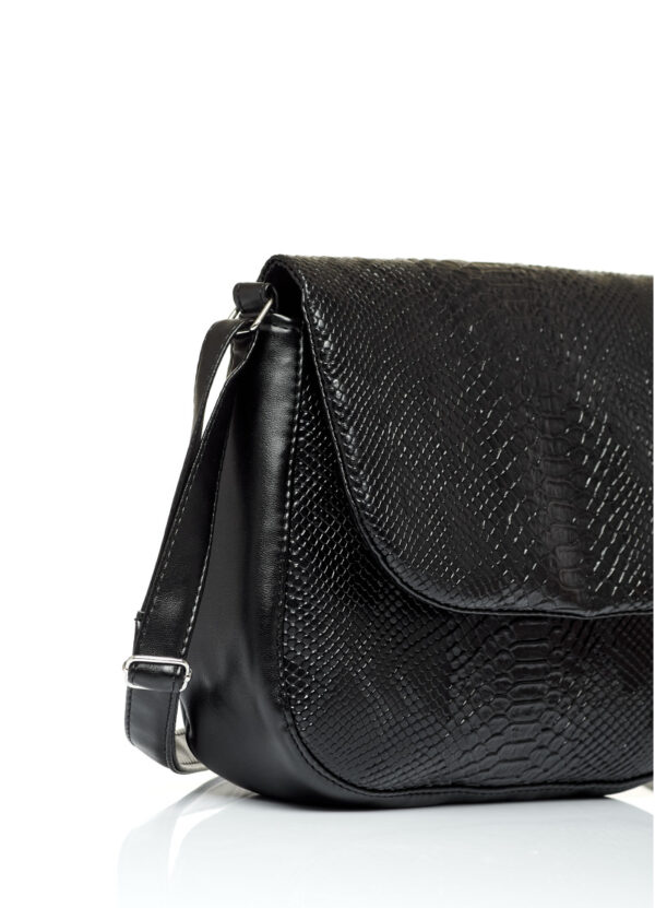 Сумка кросс-боди женская Sambag Rose Bzn черная крокодил