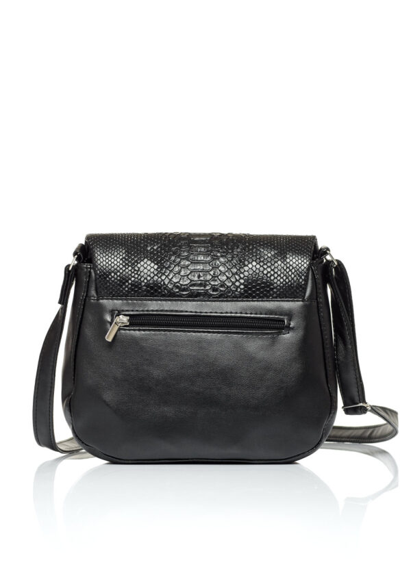 Сумка кросс-боди женская Sambag Rose Bzn черная крокодил
