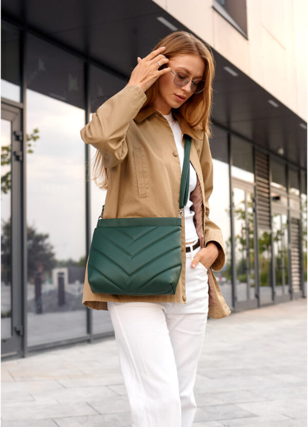 Сумка крос-боді жіноча Sambag Rose зелена