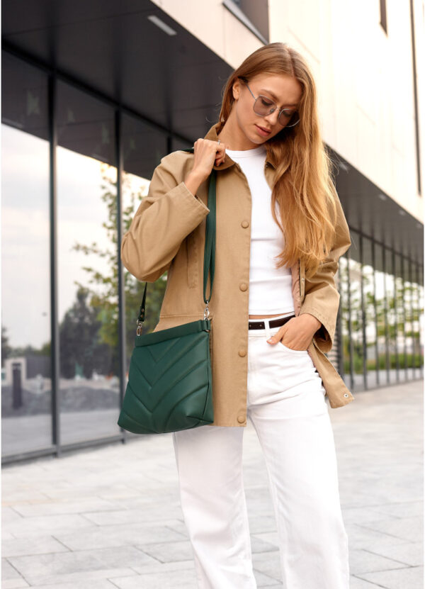 Сумка крос-боді жіноча Sambag Rose зелена