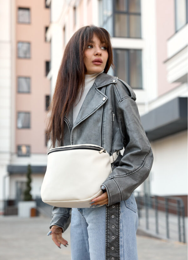 Сумка крос-боді жіноча Sambag Milano молочна