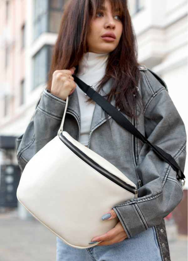 Сумка крос-боді жіноча Sambag Milano молочна