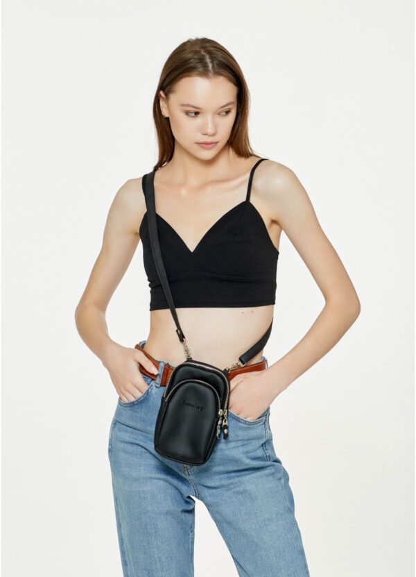 Сумка для телефона женская Sambag черная