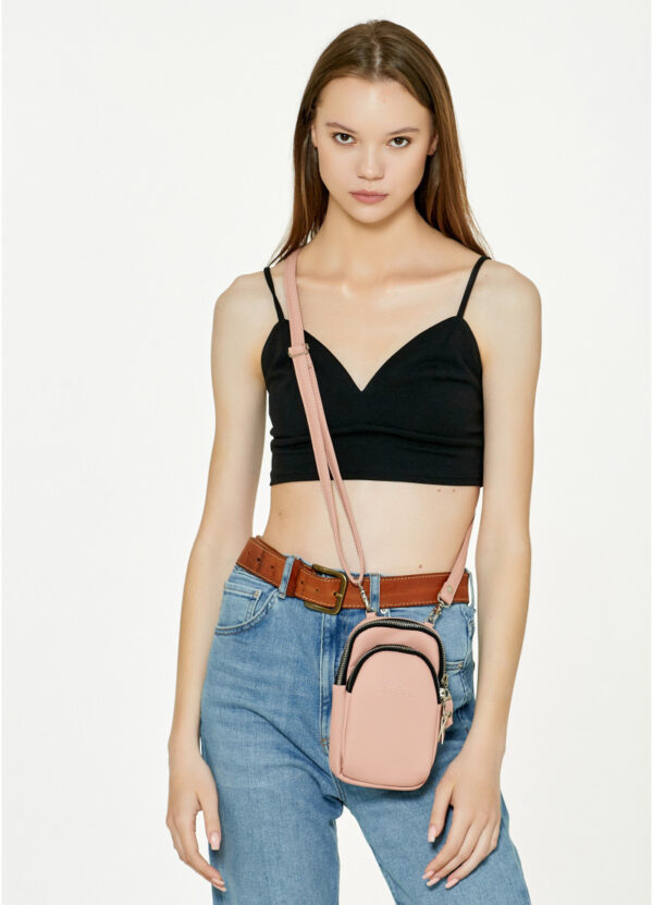 Сумка для телефона женская Sambag пудровая