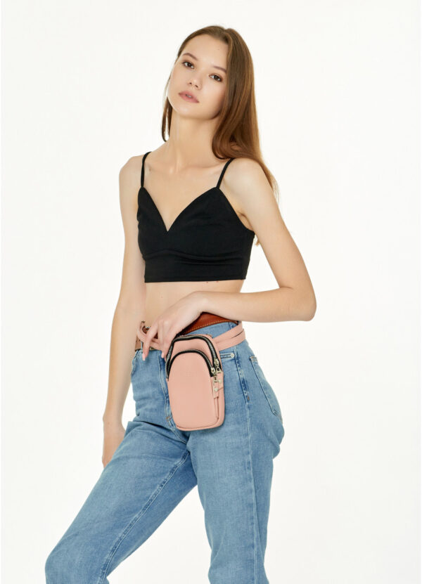 Сумка для телефона женская Sambag пудровая