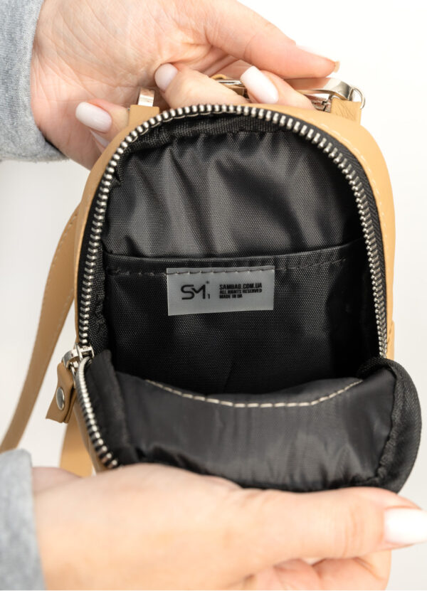 Сумка для телефона женская Sambag бежевая
