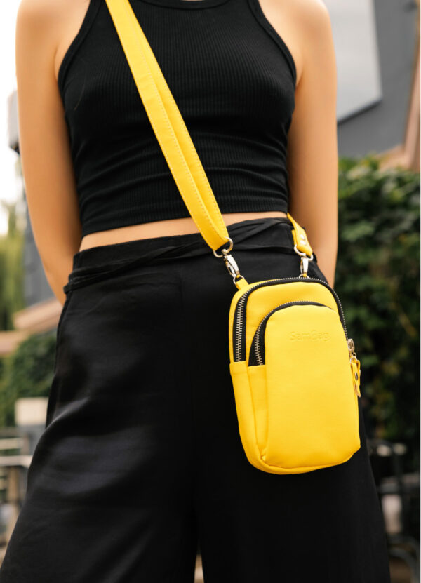 Сумка для телефона женская Sambag желтая