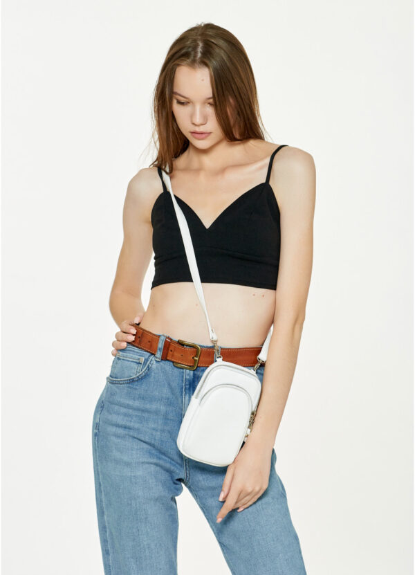 Сумка для телефона женская Sambag белая